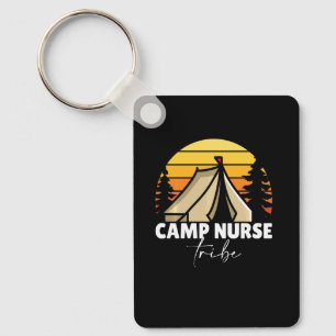 Camping Nurse Tribe Summer Camp Nursing Camper Cam Key Ring