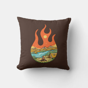 Camping on Fire Cushion