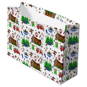 Camping or Midwest Themed Birthday Large Gift Bag