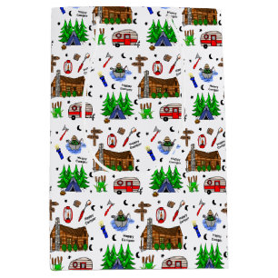 Camping or Midwest Themed Birthday Medium Gift Bag