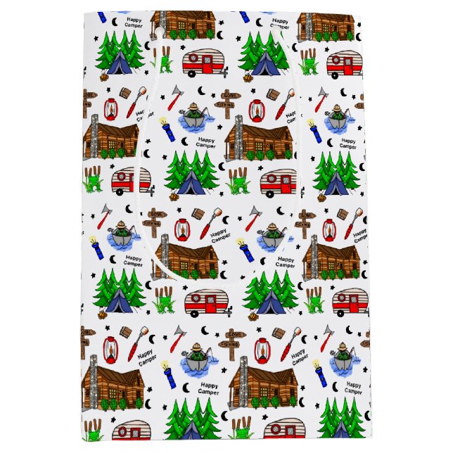 Camping or Midwest Themed Birthday     Medium Gift Bag (Front)