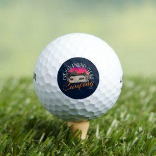 Camping Or Motorhome Vintage Design For Vacation Golf Balls