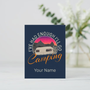 Camping Or Motorhome Vintage Design For Vacation Holiday Postcard