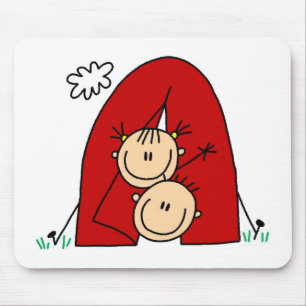 Camping Out Stick Figure Mousepad