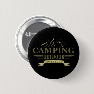camping outdoor adventure 6 cm round badge