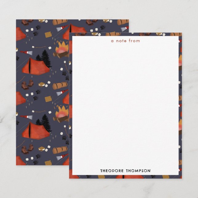 Camping Outdoor Adventure Summer Campfire Kids Card (Front/Back)