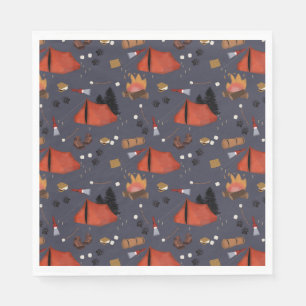 Camping Outdoor Adventure Summer Campfire Napkin