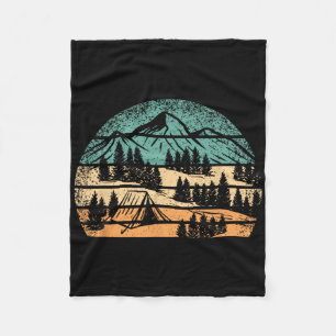 Camping Outdoor Clothes Men Women Kids Retro Campi Fleece Blanket