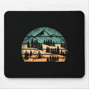 Camping Outdoor Clothes Men Women Kids Retro Campi Mouse Mat