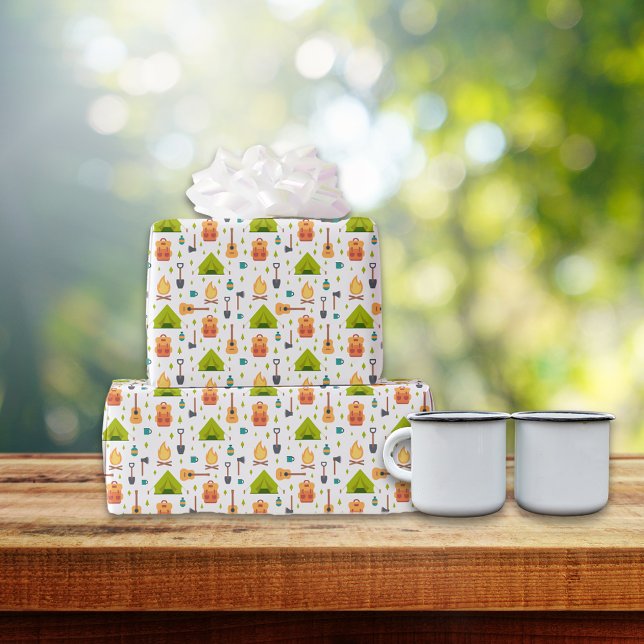 Camping Outdoor Gear Pattern Wrapping Paper (Creator Uploaded)