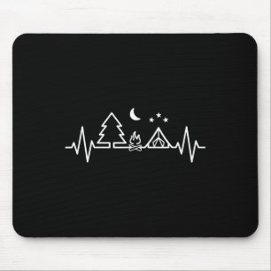 Camping Outdoor Heartbeat Wildlife Nature Camper H Mouse Mat