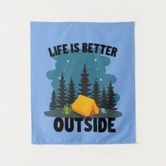 Camping Outdoor Lover Tapestry