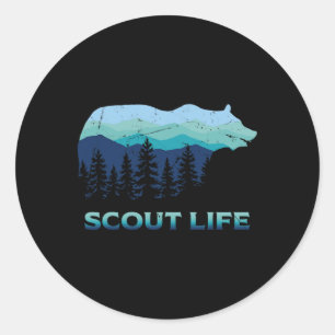 Camping Outdoor Scouting Hiking Scout Life Classic Round Sticker