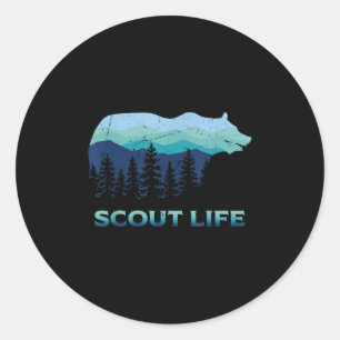 Camping Outdoor Scouting Hiking Scout Life Classic Round Sticker