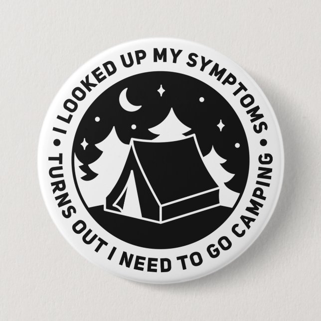 Camping Outdoors Adventure Button (Front)