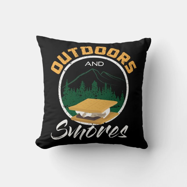 Camping - Outdoors And Smores Cushion (Front)