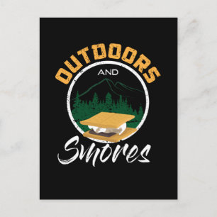 Camping - Outdoors And Smores Postcard