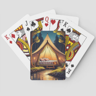 Camping Over a Stream Playing Cards