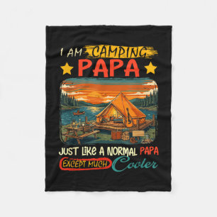 Camping papa definition much cooler father's day fleece blanket