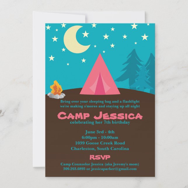 Camping Party Invitation (Front)