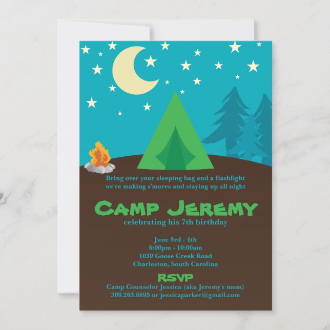 Camping Party Invitation (Front)