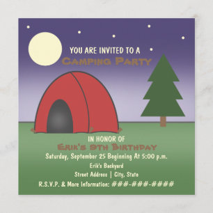 Camping Party Invitation