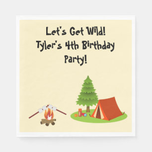 Camping Party Personalised Napkins