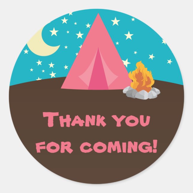Camping Party Stickers (Front)
