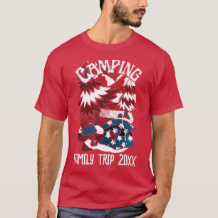 Camping Patriotic Family Trip Year T-Shirt