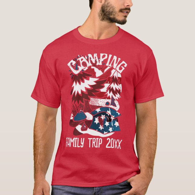 Camping Patriotic Family Trip Year T-Shirt (Front)