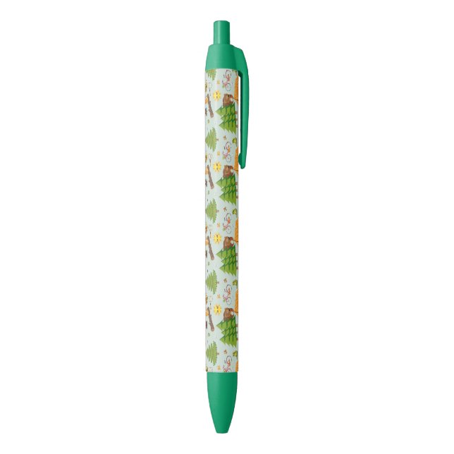 Camping Pattern Black Ink Pen (Bottom (Vertical))