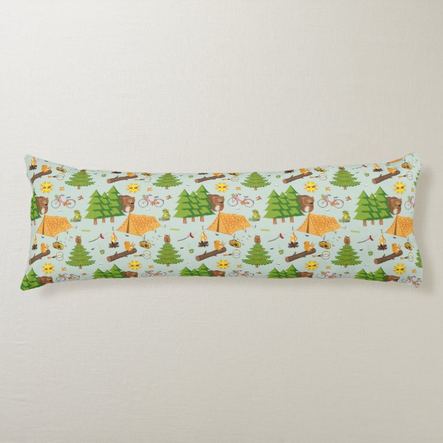 Camping Pattern Body Cushion (Front)