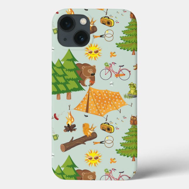 Camping Pattern Case-Mate iPhone Case (Back)