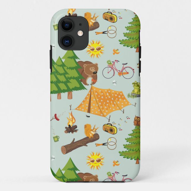 Camping Pattern Case-Mate iPhone Case (Back)