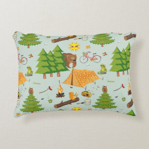 Camping Pattern Decorative Cushion