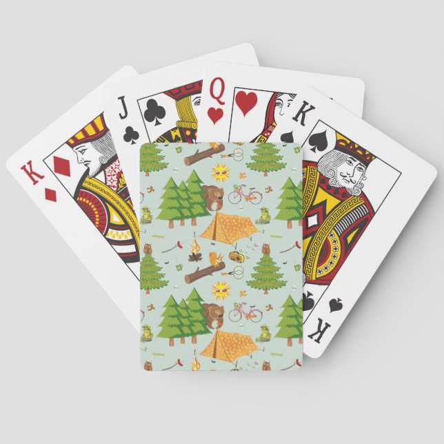 Camping Pattern Playing Cards (Back)