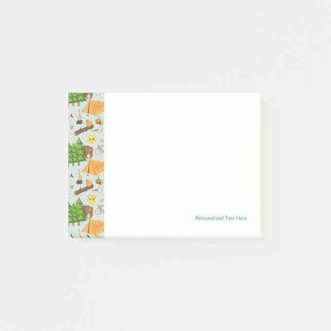 Camping Pattern Post-it Notes (Front)