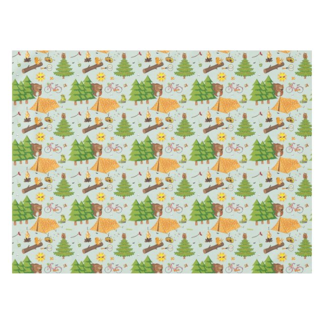 Camping Pattern Tablecloth (Front (Horizontal))