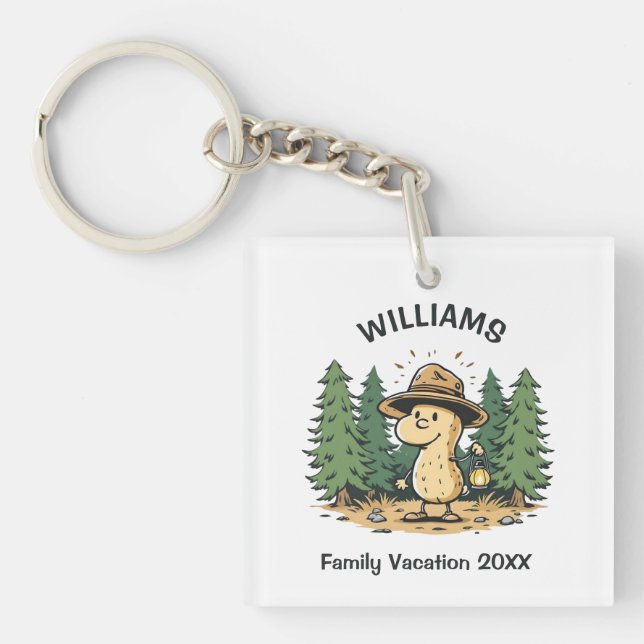 Camping Peanut Key Ring (Front)