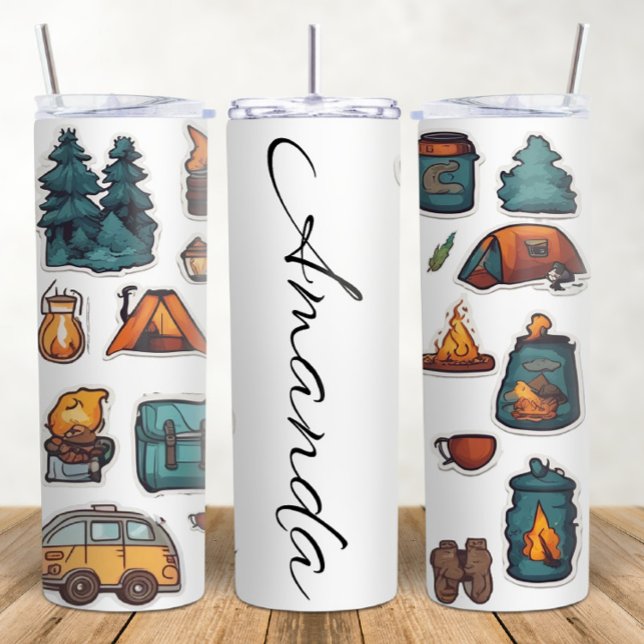 Camping Personalise Name Thermal Tumbler (Creator Uploaded)