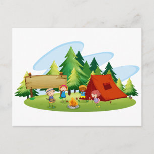 Camping Postcard