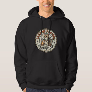 Camping Prepper Bushcraft Cat Camping Prepper Bush Hoodie