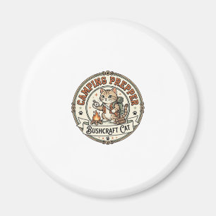 Camping Prepper Bushcraft Cat Camping Prepper Bush Magnet