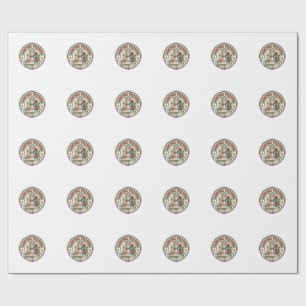 Camping Prepper Bushcraft Cat Camping Prepper Bush Wrapping Paper