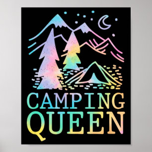 Camping Queen Elegant Camping Night Graphic Poster
