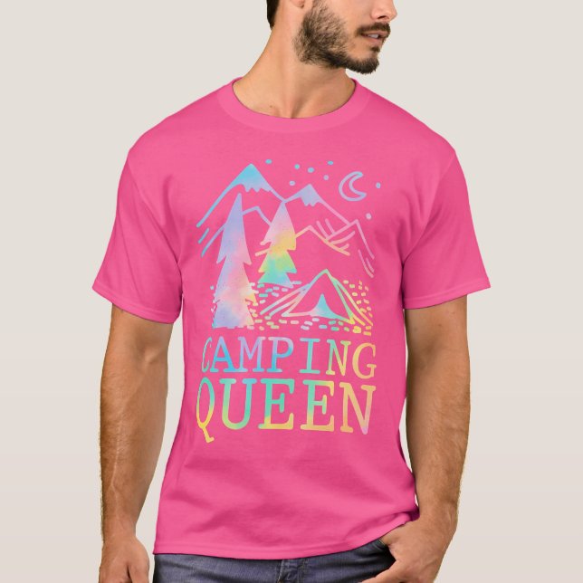 Camping Queen Elegant Camping Night Graphic T-Shirt (Front)
