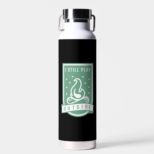 Camping Quote Vacation  Water Bottle (Front)