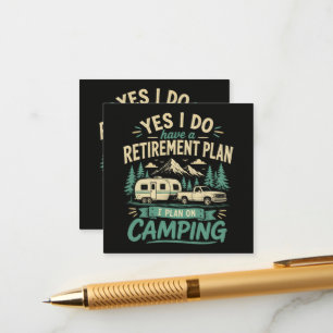Camping Retirement Plan Enclosure Card