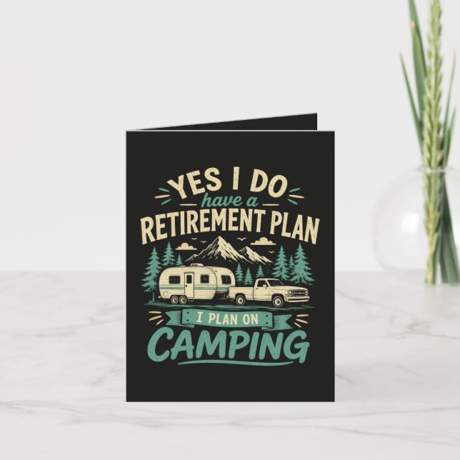 Camping Retirement Plan Holiday Card (Front)