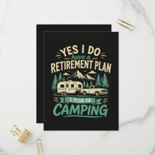 Camping Retirement Plan Invitation Postcard